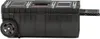 A side view of a black tool box with wheels and an extended handle. Náhled obrázku produktu