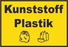 Kunststoff Plastik Mülltrennung Schild Text Symbol shopping Produktbild-Vorschau 1