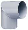 INEFA Fallrohrbogen 80 Grad, DN75 / 75mm, Grau – PVC Produktbild-Vorschau 1