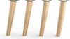 4x sossai Holzfüße rund - schräge Ausführung 25cm Buche Produktbild-Vorschau 2