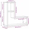 vidaXL Wandregal 2 stk. Schwarz Eichen-Optik 50 x 15 x 85 Produktbild-Vorschau 8