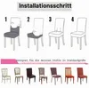Stuhlhussen 4er Set Stretch Waschbar für Esszimmerstühle Produktbild-Vorschau 7