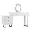 A white vanity table with a mirror and a chest of drawers, all on a white background. Náhľad obrázku produktu