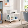 Relaxdays printertafel met wielen, 2 niveaus, hoogte x Productafbeelding-voorbeeld 3