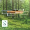 LED Deckenlampe Holz Deckenleuchte Wohnzimmer Dimmbar Produktbild-Vorschau 3