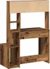 vidaXL Schreibtisch mit Regal Altholz-Optik 100x45x140cm Produktbild-Vorschau 6