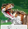 A close-up of a toy dinosaur model with its mouth open, set against a green jungle background. Produktbild-Vorschau
