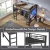 Hochbett 160 x 200 cm mit Schreibtisch, Regalen, LED, Produktbild-Vorschau 8