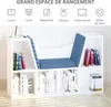 HOMCOM Bibliothèque banc 2 en 1 avec coussins de siège, Voir les images du produit 3