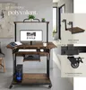 Bureau Fife 80x65,5x130,5cm - Bois foncé industriel, Voir les images du produit 4