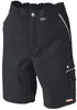 A black pair of men's shorts with white trim and cargo pockets. Produktbild-Vorschau