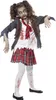 A young girl dressed in a zombie schoolgirl costume, posing against a white background. Produktbild-Vorschau