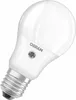 A white LED light bulb with a silver screw base. Produktbild-Vorschau