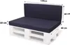 Palettenkissen-Set 120×60 x 120×40 cm Dunkelblau – Sitz- Produktbild-Vorschau 2