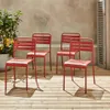 Set 4 sedie da giardino bistrot in acciaio, Terracotta Anteprima dell’immagine prodotto 2