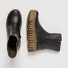 A pair of black leather boots shown from a top-down perspective against a white background. Produktbild-Vorschau
