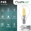 LUMILED LED 6er Set Golfball Lampe P45 E14 Ultraeffizient  Produktbild-Vorschau 2