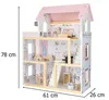 Holzpuppenhaus mit Möbeln, 78 cm, rosa, LED Produktbild-Vorschau 17