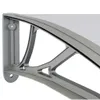 vidaXL Auvent de porte Gris 400x100 cm Polycarbonate Voir les images du produit 7