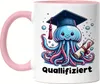 Quallifiziert Qualle Abschluss Tasse Rosa - Humorvolles Produktbild-Vorschau 1