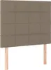 The Living Store LED Kopfteil Taupe 100x5x118/128 cm Stoff Produktbild-Vorschau 4