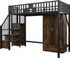 Letto a soppalco in metallo 90 × 200 cm con ringhiera in Anteprima dell’immagine prodotto 12