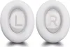 Two white ear pads for headphones, one labeled 'L' and the other 'R'. Anteprima dell’immagine prodotto