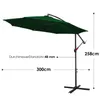 TolleTour Sonnenschirm 360° drehbare Ampelschirm Ø300cm Produktbild-Vorschau 2