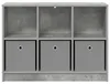 Komoda vidaXL, barva šedá beton, 88,5 x 27,5 x 63,5 cm Náhled obrázku produktu 6