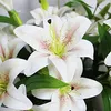 Olrla 60cm lang Künstliche Lilien 4 Stiele, Gesamt 8 Produktbild-Vorschau 3