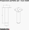 HOLZBRINK Möbelfüße 20 cm Metall Schwarz 4 Stk. Ø42,4 mm – Produktbild-Vorschau 9