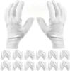 12 Paar weiße Baumwollhandschuhe, weiße Stoffhandschuhe, Produktbild-Vorschau 1