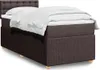 vidaXL Boxspringbett mit Matratze Dunkelbraun 90x200 cm Produktbild-Vorschau 2