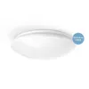 A white, round ceiling light with a speckled effect is shown against a white background. Produktbild-Vorschau