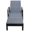 vidaXL Sonnenliege mit Auflage Poly Rattan Braun Produktbild-Vorschau 4