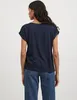 VILA Satin Blusen T-Shirt Kurzarm Basic Glänzendes Oberteil Produktbild-Vorschau 3