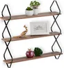Relaxdays Wandregal, 3 Ablagen, HBT: 60 x 60 x 18,5 cm, Produktbild-Vorschau 1
