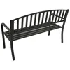 A black metal garden bench shown from a rear-diagonal angle against a white background. Produktbild-Vorschau