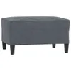 A dark gray velvet ottoman with black legs on a white background. Produktbild-Vorschau