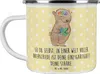 Mr. & Mrs. Panda Emaille Tasse Bär Autismus - Gelb Pastell Produktbild-Vorschau 1