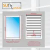 Diagrams illustrating how to measure for a roller blind. Produktbild-Vorschau