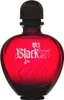 A red perfume bottle with a black cap and white text and graphics. Náhľad obrázku produktu