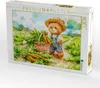 CALVENDO Puzzle Teddy erntet Möhren im Feld | 2000 Teile Produktbild-Vorschau 2