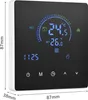 A digital thermostat with an LCD screen displaying temperature and time. Náhled obrázku produktu