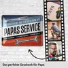 LANOLU Blechschild PAPAS SERVICE, Schild Werkstatt Papa, Produktbild-Vorschau 2