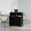 A reception desk in a modern office setting with a chair and sofa in the background. Podgląd zdjęcia produktu