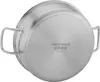 The bottom view of a stainless steel pot with handles. Produktbild-Vorschau