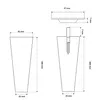 Technical drawings and dimensions of furniture legs. Produktbild-Vorschau
