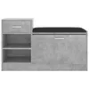 vidaXL Schuhbank Betongrau 94,5x31x57 cm Holzwerkstoff Produktbild-Vorschau 3