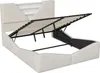 UnboxG Bekledingsbed 140x200 cm Beige Fluweel – Hydraulisch Productafbeelding-voorbeeld 8
